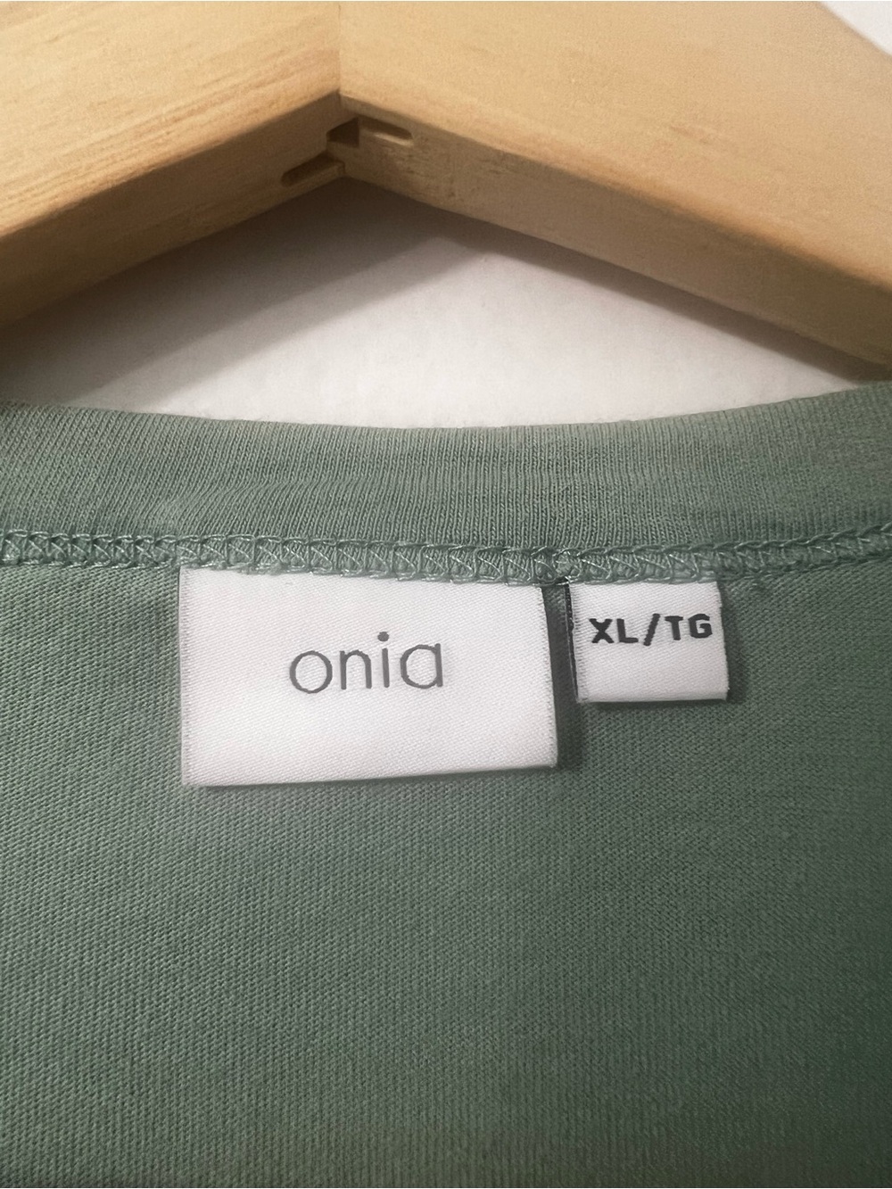 Onia Men’s Henley Short Sleeve Shirt Sage Green XL Coastal Casual 100% Cotton - Picture 6 of 9